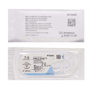 Prolene™ Polypropylene P-1 3/8 Circle Precision Reverse Cutting Needle Size 7-0 Monofilament | SurgiMac Dental Supply