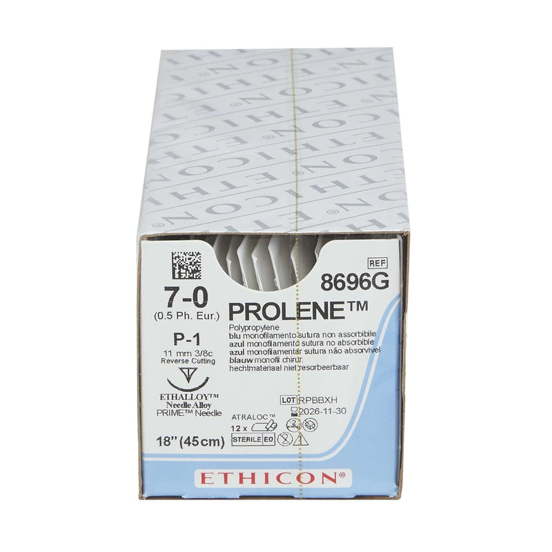 Prolene™ Polypropylene P-1 3/8 Circle Precision Reverse Cutting Needle Size 7-0 Monofilament | SurgiMac Dental Supply