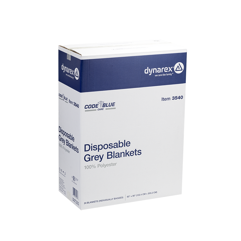 Dynarex Disposable Grey Blanket - 100% Polyester