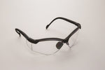 Safety Glasses, Black Frame/Clear Lens. Universal Size, 12/cs 3560BL
