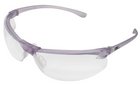 Wraparound Safety Glasses, Lavender Frame/Clear Lens, Small/Narrow & Medium Fit, 12/bx