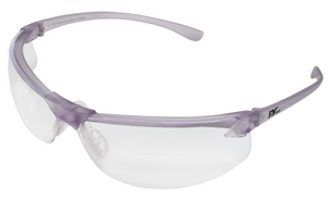 Wraparound Safety Glasses, Lavender Frame/Clear Lens, Small/Narrow & Medium Fit, 12/bx 3604LC