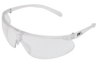 Wraparound Safety Glasses, Clear Frame/Clear Lens, Medium/Large Fit, 12/bx