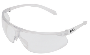 Wraparound Safety Glasses, Clear Frame/Clear Lens, Medium/Large Fit, 12/bx 3606C
