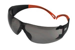 Wraparound Safety Glasses, Black Frame/Orange Tips/Grey Lens, Universal Size, 12/bx 3609OG