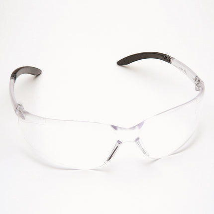 Safety Glasses, Clear Frame/Clear Lens. Universal Size, 12/cs