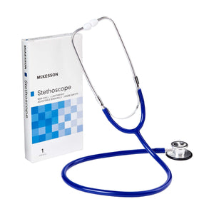 General Exam Stethoscope McKesson Royal Blue 1-Tube 22 Inch Tube Double Sided Chestpiece | SurgiMac Dental Supply