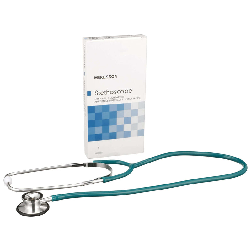 General Exam Stethoscope McKesson Teal Blue 1-Tube 22 Inch Tube Double Sided Chestpiece | SurgiMac Dental Supply
