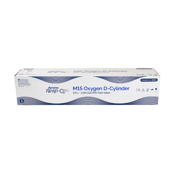 Dynarex M15 - Oxygen D-Cylinder w/ CGA870 36391