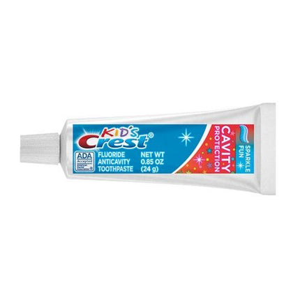 Crest Sparkle Kids Toothpaste, Professional Trial Size Unboxed, 0.85 oz, 72/bx
