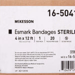 Esmark Compression Bandage McKesson 4 Inch X 4 Yard No Closure Blue Sterile High Compression | SurgiMac Dental Supply