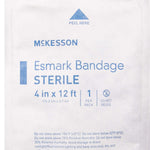 Esmark Compression Bandage McKesson 4 Inch X 4 Yard No Closure Blue Sterile High Compression | SurgiMac Dental Supply