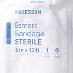 Esmark Compression Bandage McKesson 6 Inch X 4 Yard No Closure Blue Sterile High Compression | SurgiMac Dental Supply