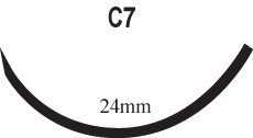 Absorbable Suture with Needle PolySyn Polyglycolic Acid C7 3/8 Circle Reverse Cutting Needle Size 3 - 0 Braided | 442B | Corza Medical | SurgiMac