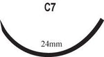 Absorbable Suture with Needle PolySyn Polyglycolic Acid C7 3/8 Circle Reverse Cutting Needle Size 3 - 0 Braided 442B