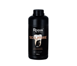 Rodin Sculpture Ceramic Nanohybrid 3D Printing Resin, Shade A3, 600gm Bottle, 1/Pk. | SurgiMac Dental Supply