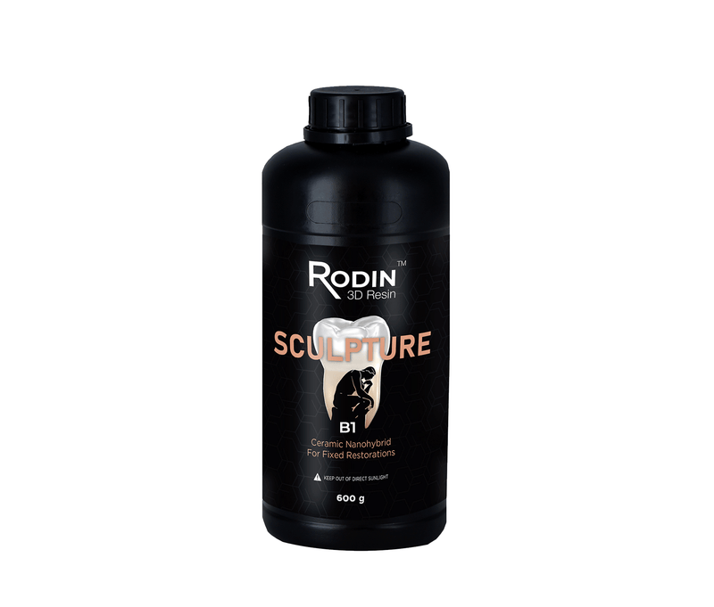 Rodin Sculpture Ceramic Nanohybrid 3D Printing Resin, Shade B1, 600gm Bottle, 1/Pk. | SurgiMac Dental Supply