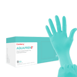 AquaPrene Chloroprene Exam Gloves X-Small Aqua Non-Sterile | SurgiMac Dental Supply