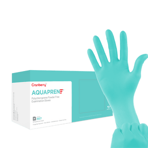 AquaPrene Chloroprene Exam Gloves X-Small Aqua Non-Sterile | SurgiMac Dental Supply