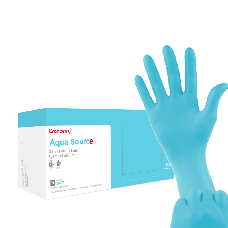 Aqua Source Nitrile Powder Free Exam Gloves X-Large | SurgiMac Dental Supply