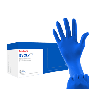 Evolve Nitrile Exam Gloves: X-SMALL 300/Bx. Powder-Free, Fingertip-Textured | SurgiMac Dental Supply