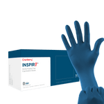 Inspire Nitrile Exam Gloves, X-SMALL, Aegean Blue, 300/Box. Ambidextrous gloves | SurgiMac Dental Supply