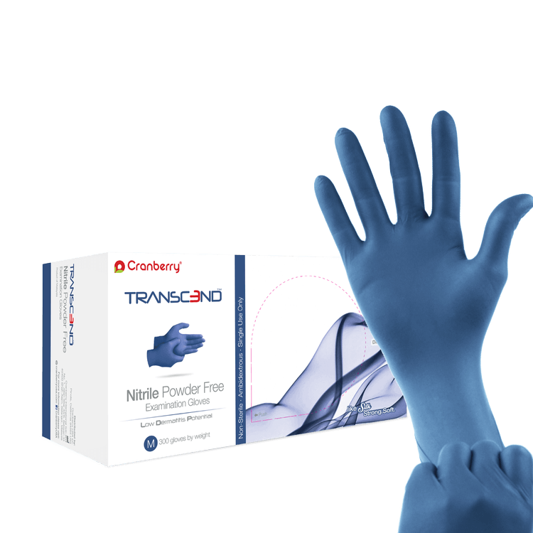 Transcend, Medium, 300/PK, Powder Free Nitrile Exam Gloves - Free | SurgiMac Dental Supply