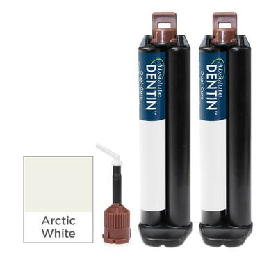 Absolute Dentin Dual-Cure Core Composite, Artic White 2x10ml Carriages & Tips
