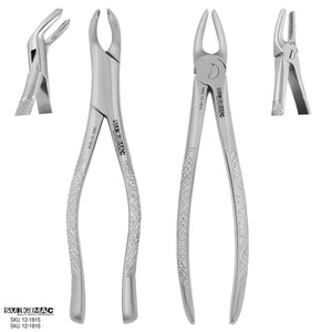 SurgiMac #39 & #40 Pedo Lower Molar Extraction Forceps Set, Stainless Steel, Pro Series, 2/Pk | SurgiMac Dental Supply