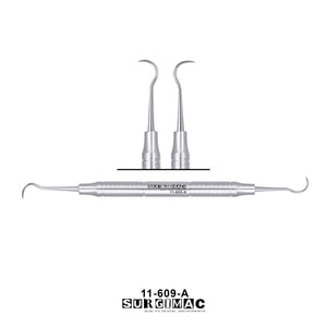SurgiMac #3 Nevi Posterior Scaler, Double-Ended, Stainless Steel, Air Series, 1/Pk | SurgiMac Dental Supply