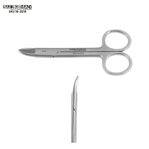 SurgiMac 4.25" Crown & Collar Scissors, Curved, Stainless Steel, Pro Series, 1/Pk | SurgiMac Dental Supply