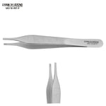 SurgiMac 4.75" Micro Adson-Brown Tissue Forceps, 7 x 7 Teeth, Stainless Steel, Eco Series, 1/Pk | SurgiMac Dental Supply