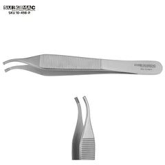 SurgiMac 4.75" Micro Adson-Brown Tissue Forceps with Angled 7 x 7 Teeth, Stainless Steel, Eco Series, 1/Pk | SurgiMac Dental Supply