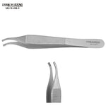 SurgiMac 4.75" Micro Adson-Brown Tissue Forceps with Angled 7 x 7 Teeth, Stainless Steel, Eco Series, 1/Pk | SurgiMac Dental Supply