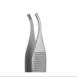 SurgiMac 4.75" Micro Adson-Brown Tissue Forceps with Angled 7 x 7 Teeth, Stainless Steel, Eco Series, 1/Pk | SurgiMac Dental Supply