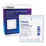 Dukal Sterile Composite Island Dressing 6" x 6", 25/bx, 4 bx/cs