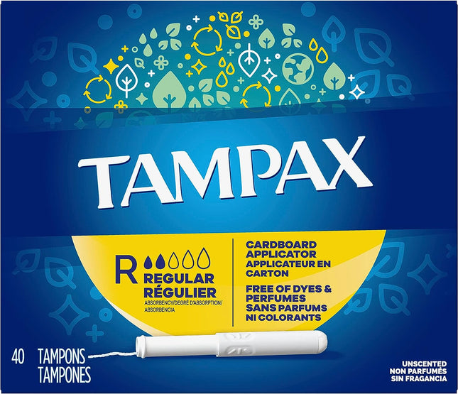 Procter & Gamble | Tampax Regular Tampons, 40/bx, 12 bx/cs (72 cs/plt) | 7301024751