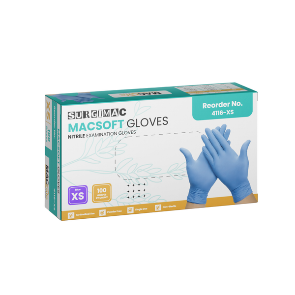 SurgiMac Nitrile Exam Glove, Chemo Tested, MacSoft - Secondary