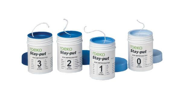 Roeko Stay Put #1 Fine, Non-impregnated, Braided Retraction Cord with an Ultra | SurgiMac Dental Supply