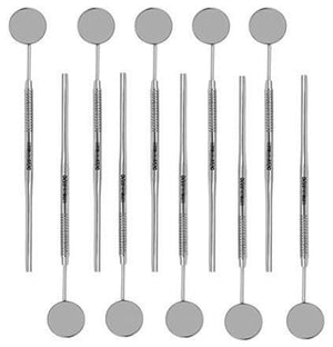 Dental Mirror #5 with Handle 6.5", Dentist Tool for Teeth Cleaning Inspection by SurgiMac 10-107-10