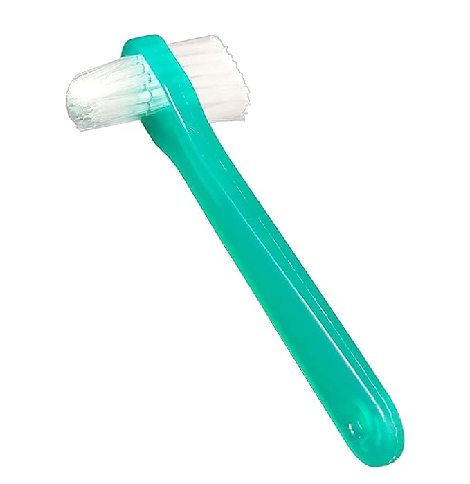 Denture Brush 2-Sided Bristle Green 16-TBDEN