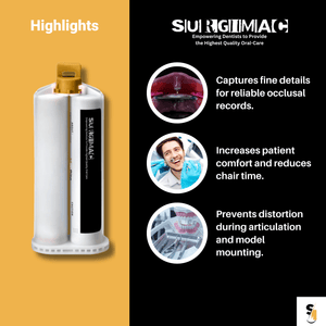 SurgiMac Bite Registration Material, Super Fast Set, 4 × 50ml Cartridges, MacBite, 1/Pk | SurgiMac Dental Supply