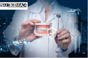 Dental Mirror #5 with Handle 6.5", Dentist Tool for Teeth Cleaning Inspection by SurgiMac 10-107-1