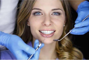 Dental Mirror #5 with Handle 6.5", Dentist Tool for Teeth Cleaning Inspection by SurgiMac 10-107-1