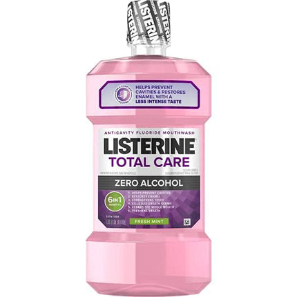 Listerine Total Care Zero Mouthwash, Alcohol Free, Fresh Mint, 1L, 6/cs