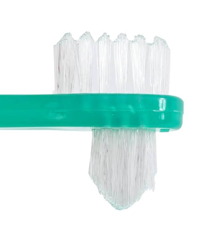 Denture Brush 2-Sided Bristle Green 16-TBDEN