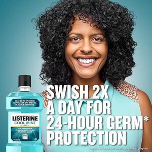 Listerine Cool Mint Mouthwash, 1 Liter, Pack of 6 | SurgiMac Dental Supply