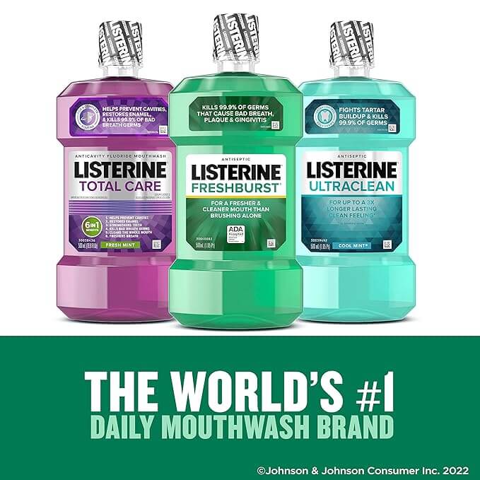 Listerine Fresh Burst Flavor Mouthwash, Case of 6 - 1.5 Liter Bottles | SurgiMac Dental Supply