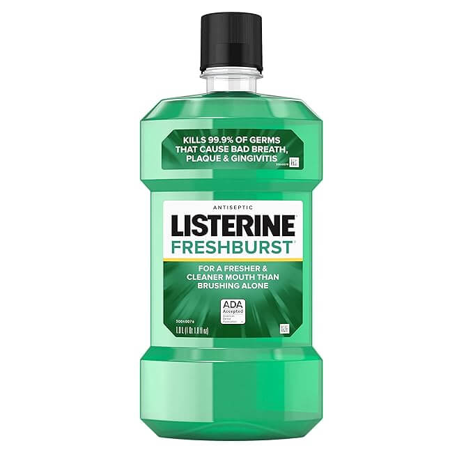 Listerine Fresh Burst Flavor Mouthwash, Case of 6 - 1.5 Liter Bottles | SurgiMac Dental Supply