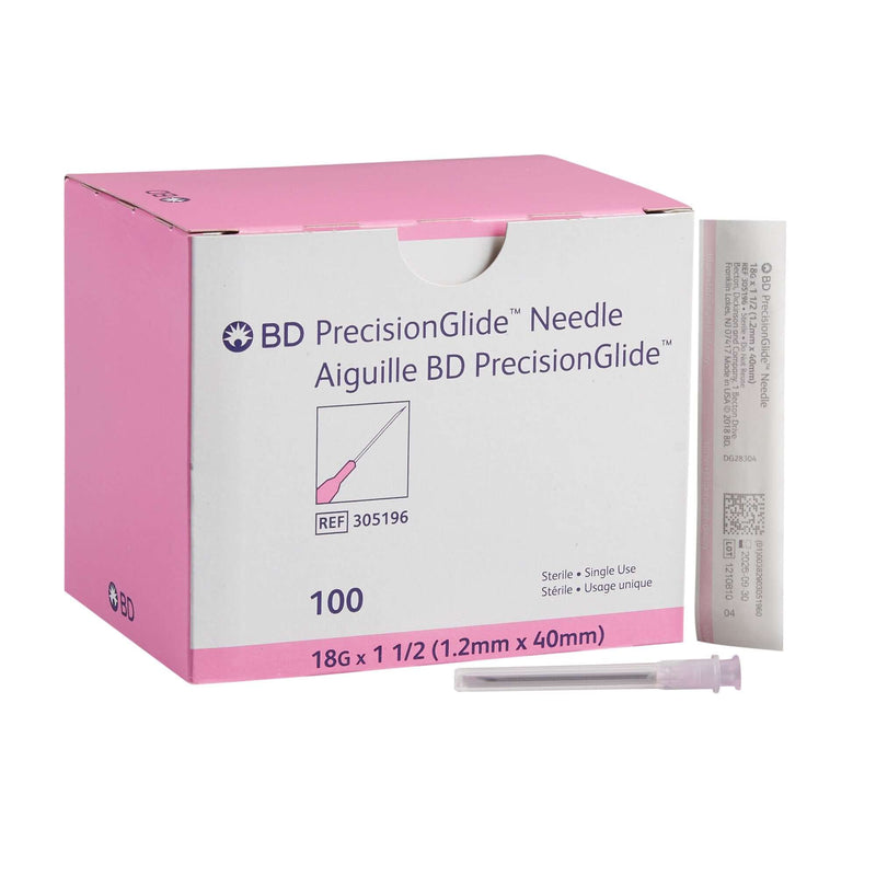 BD General Use Sterile Hypodermic Needle. 18 G x 1-1/2